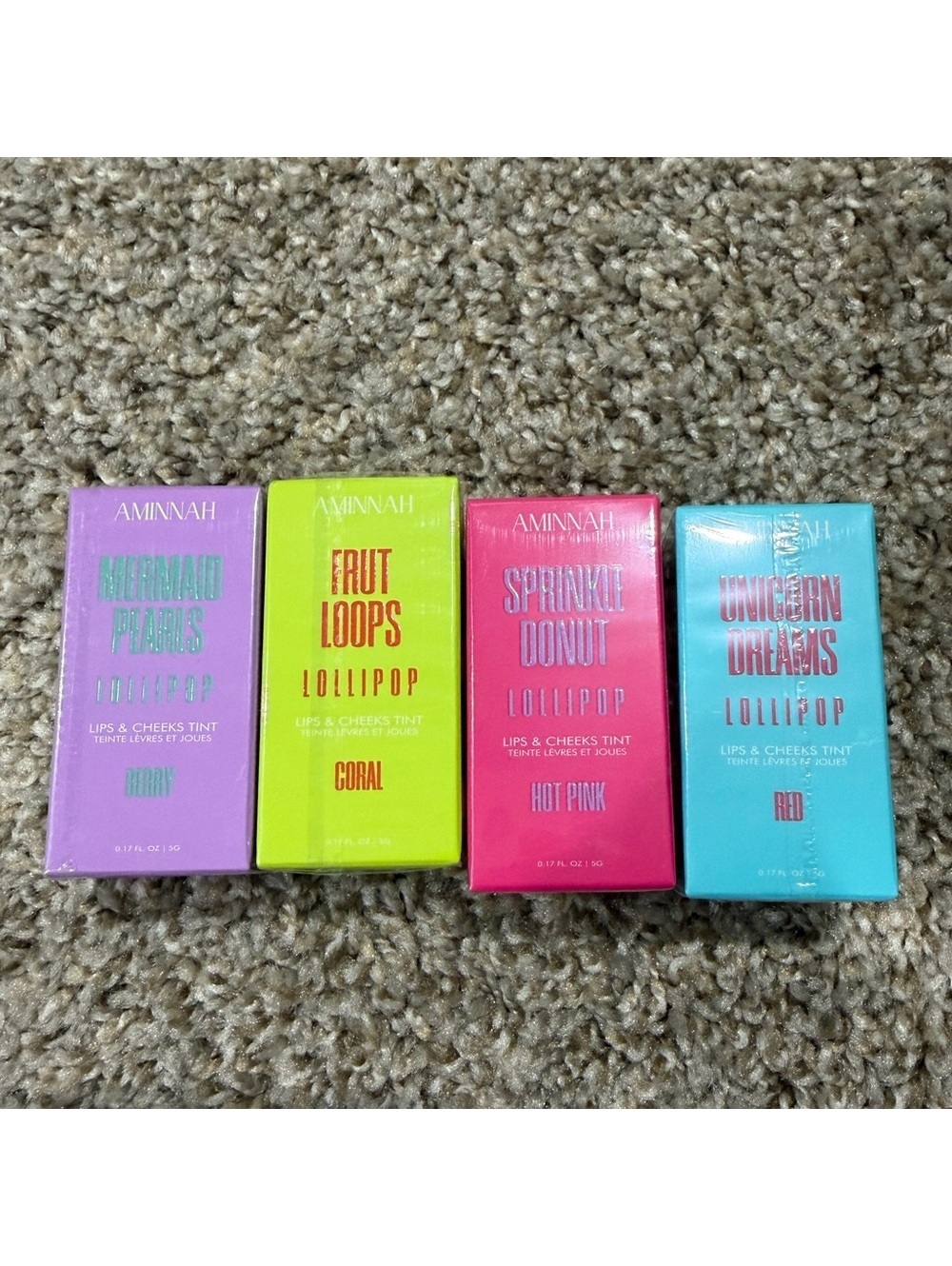 AMINNAH Skincare Lollipop Lip / Cheek Tint Bundle NEW
